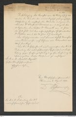k.k. naturhistorisches Hofmuseum, Intendanzakten 1885-1896 (Hauer), Aktenzahl Z.254/1892, Seite 1
